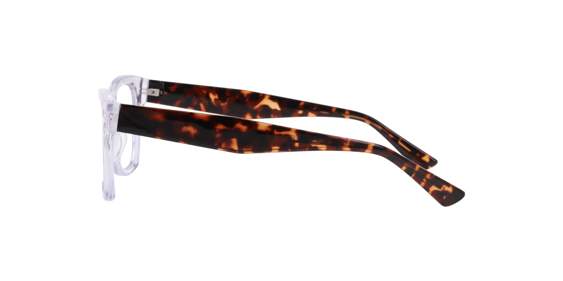 Brighton Kristallklar KunststoffEyeglass Frames von B24, Seitenansicht