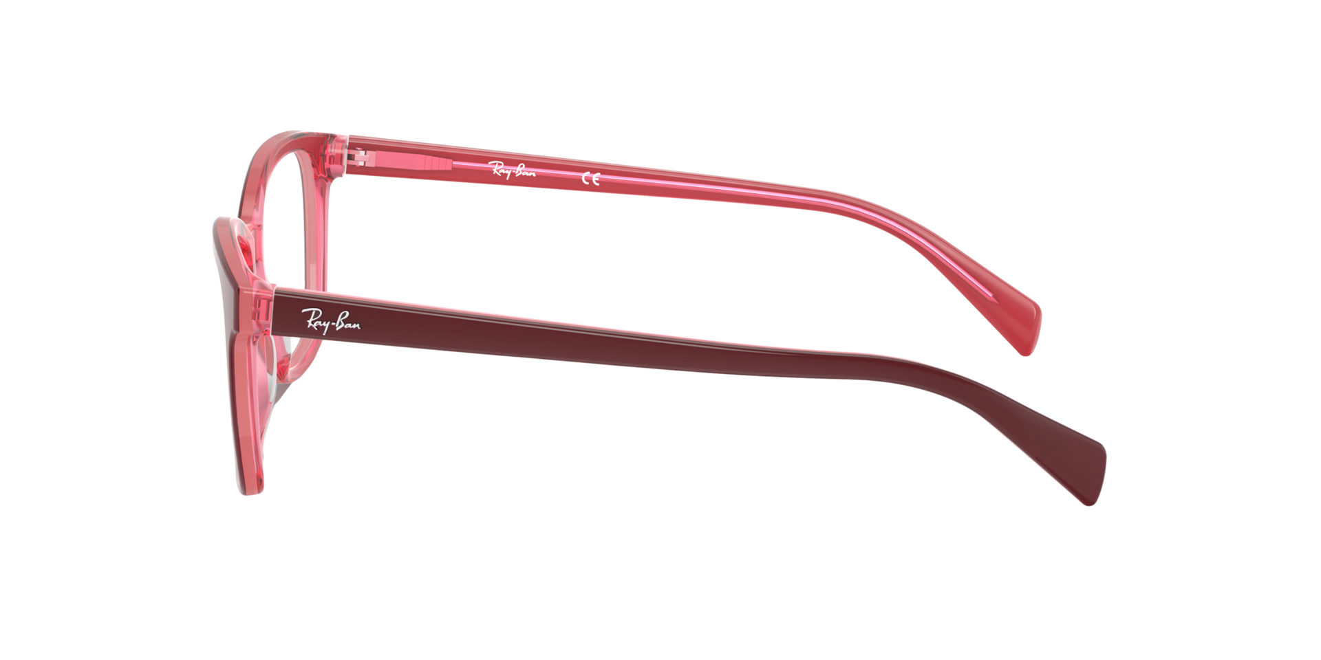 RB5362 Paars-Roodachtig AcetaatEyeglass Frames van B24, Zijaanzicht