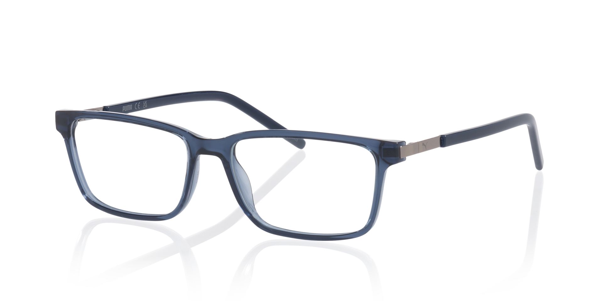 Pu0539O Blauw KunststofEyeglass Frames van B24, Hoekweergave