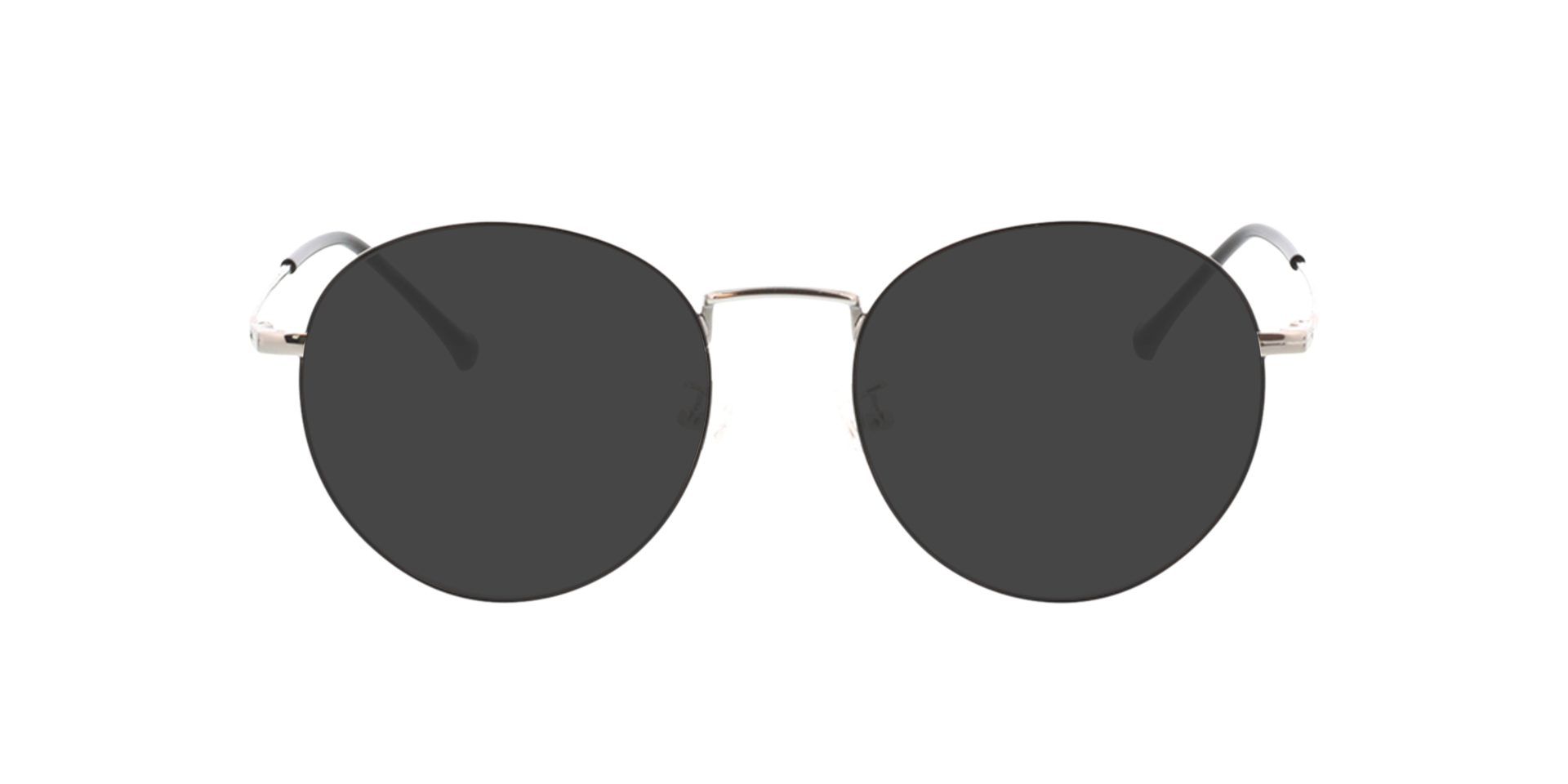 Eden Schwarz & Silber MetallEyeglass Frames von B24, mit getönten Gläsern