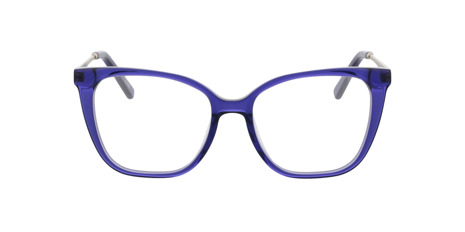 Joyce Kristal paars  &  matzilver AcetaatEyeglass Frames van B24, Vooraanzicht
