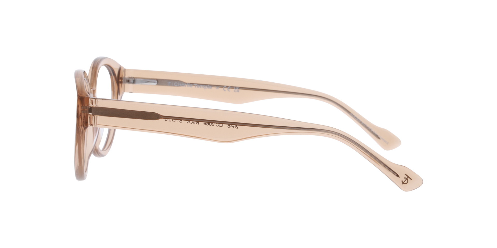Rika Crystal Nude AcetatEyeglass Frames von B24, Seitenansicht