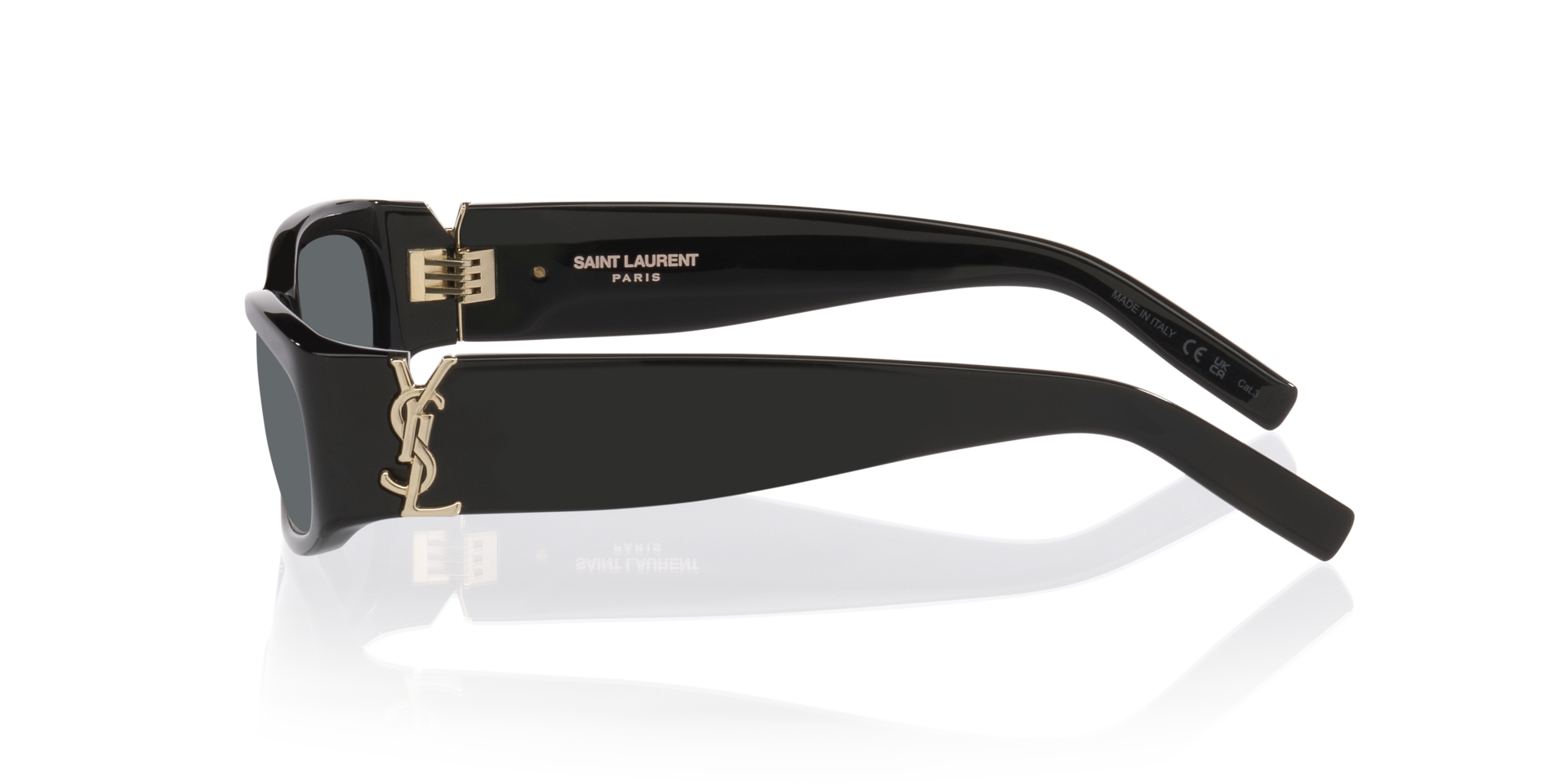 SLM152 Zwart AcetaatSunglass Frames van B24, Zijaanzicht