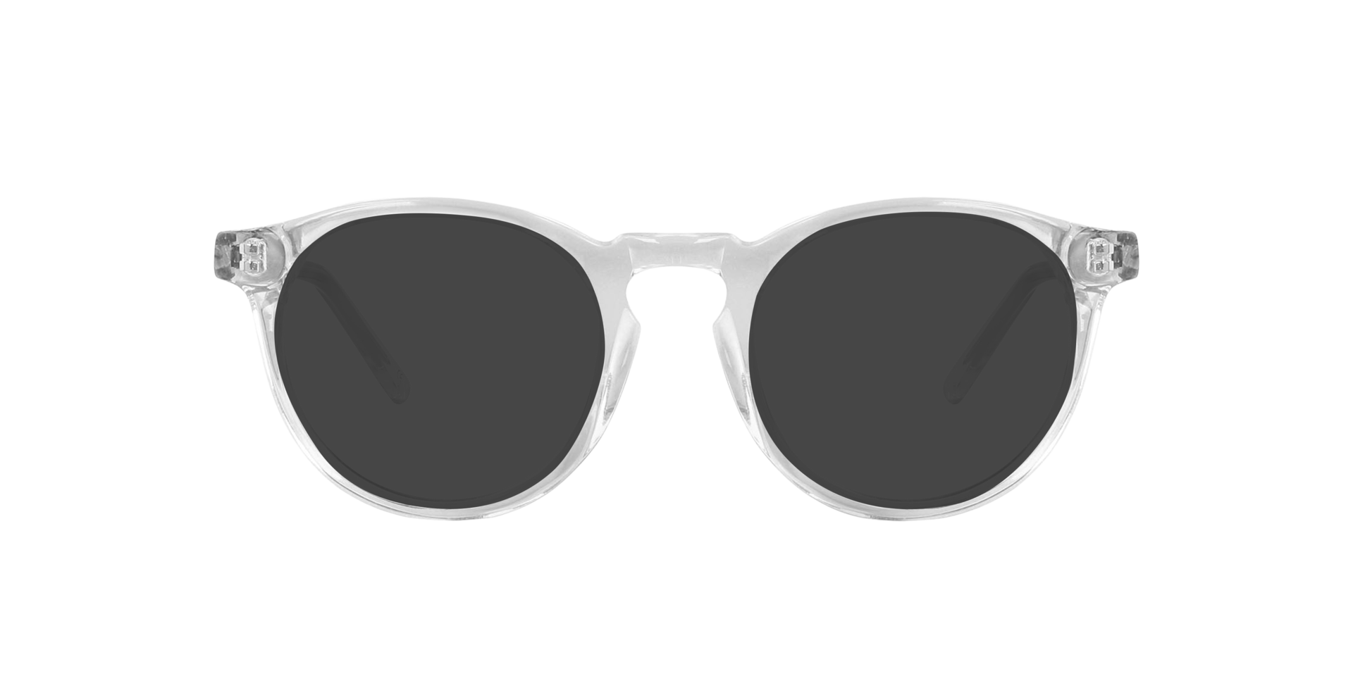 Sam White Crystal AcetaatEyeglass Frames van B24, met getinte lenzen