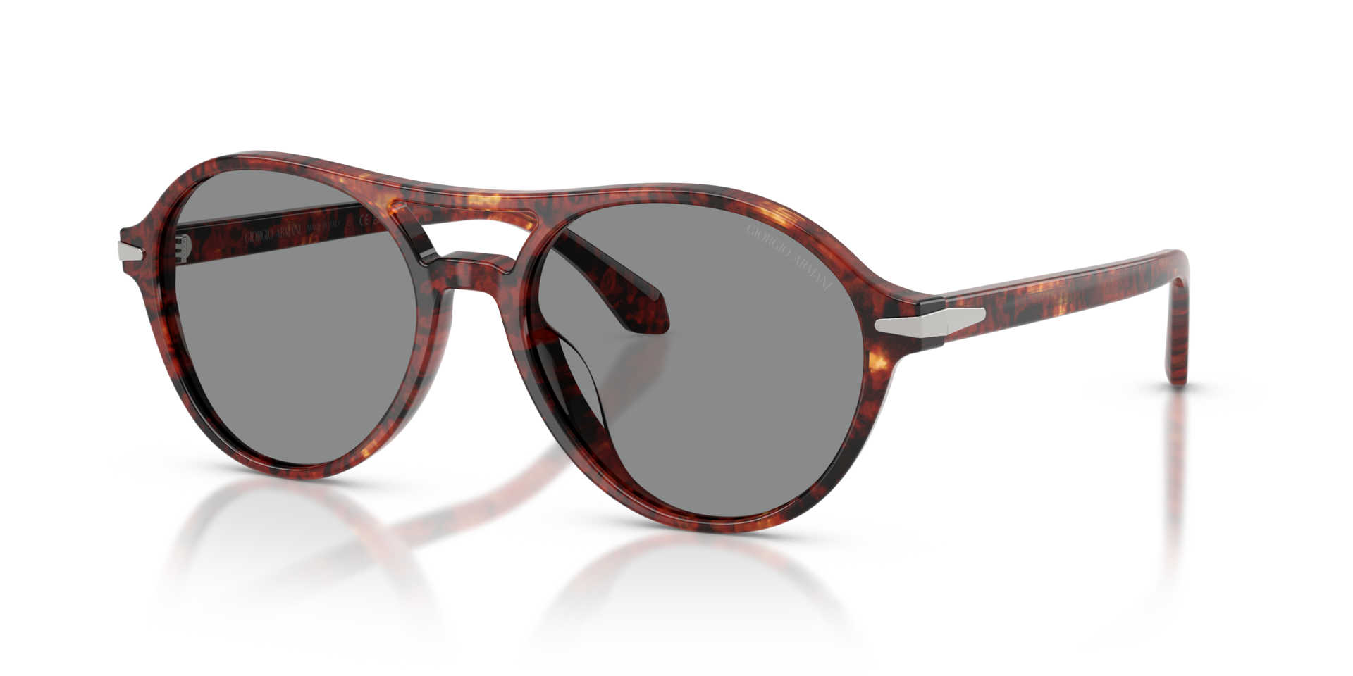 AR8236U Rood Havana AcetaatSunglass Frames van B24, Hoekweergave