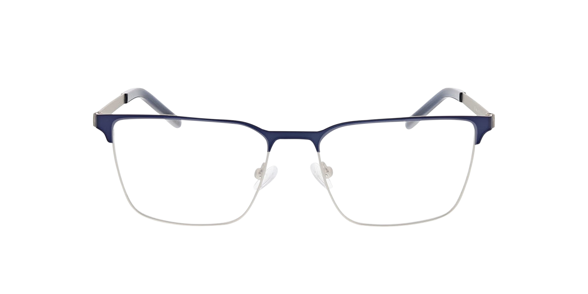 James Matt Blue  &  Matt Silver  &  Blue MetallEyeglass Frames von B24, Vorderansicht