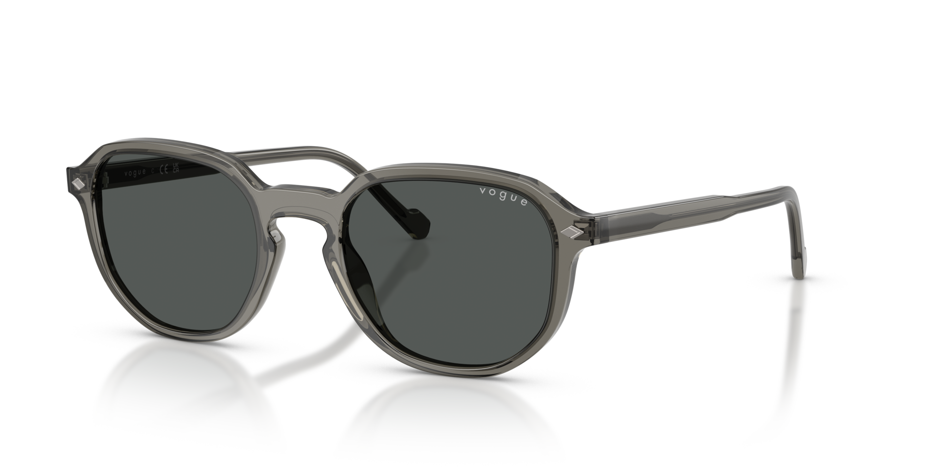 VO5707S Transparent Dark Grey AcetaatSunglass Frames van B24, Hoekweergave