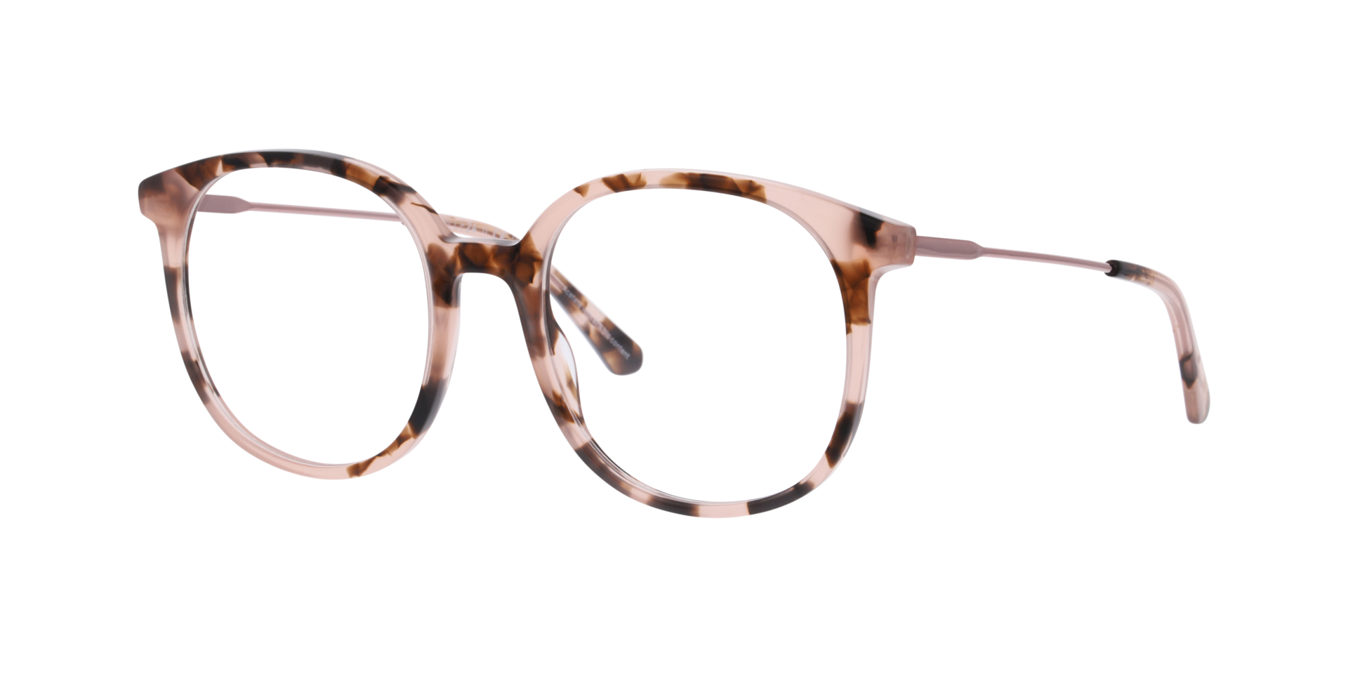 Alicia Roze Havana AcetaatEyeglass Frames van B24, Hoekweergave
