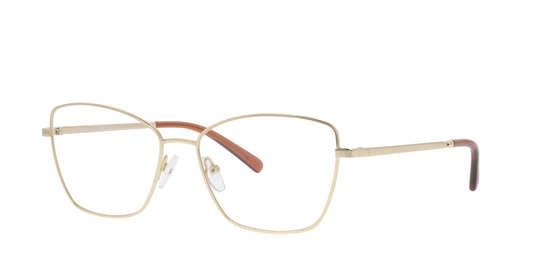 Nicole Gold MetallEyeglass Frames von B24, Dreiviertelansicht