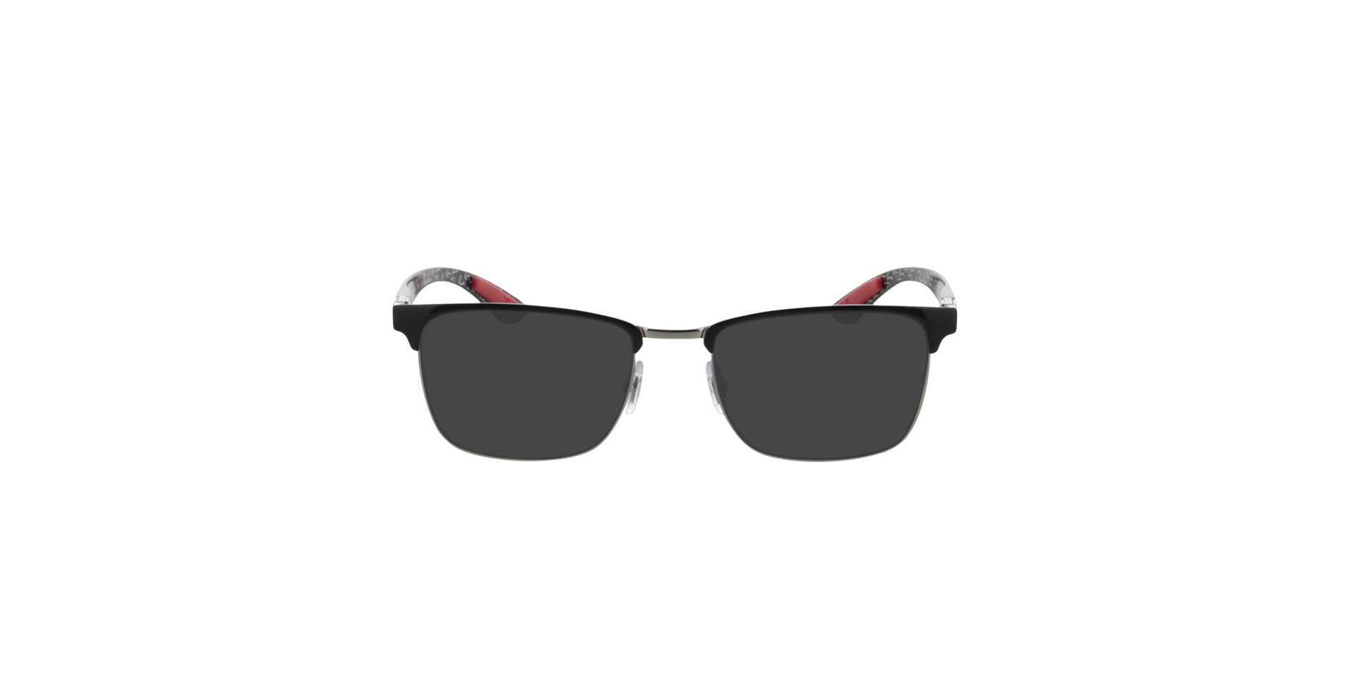 RB8421 Optics Schwarz auf Silber MetallEyeglass Frames von B24, mit getönten Gläsern