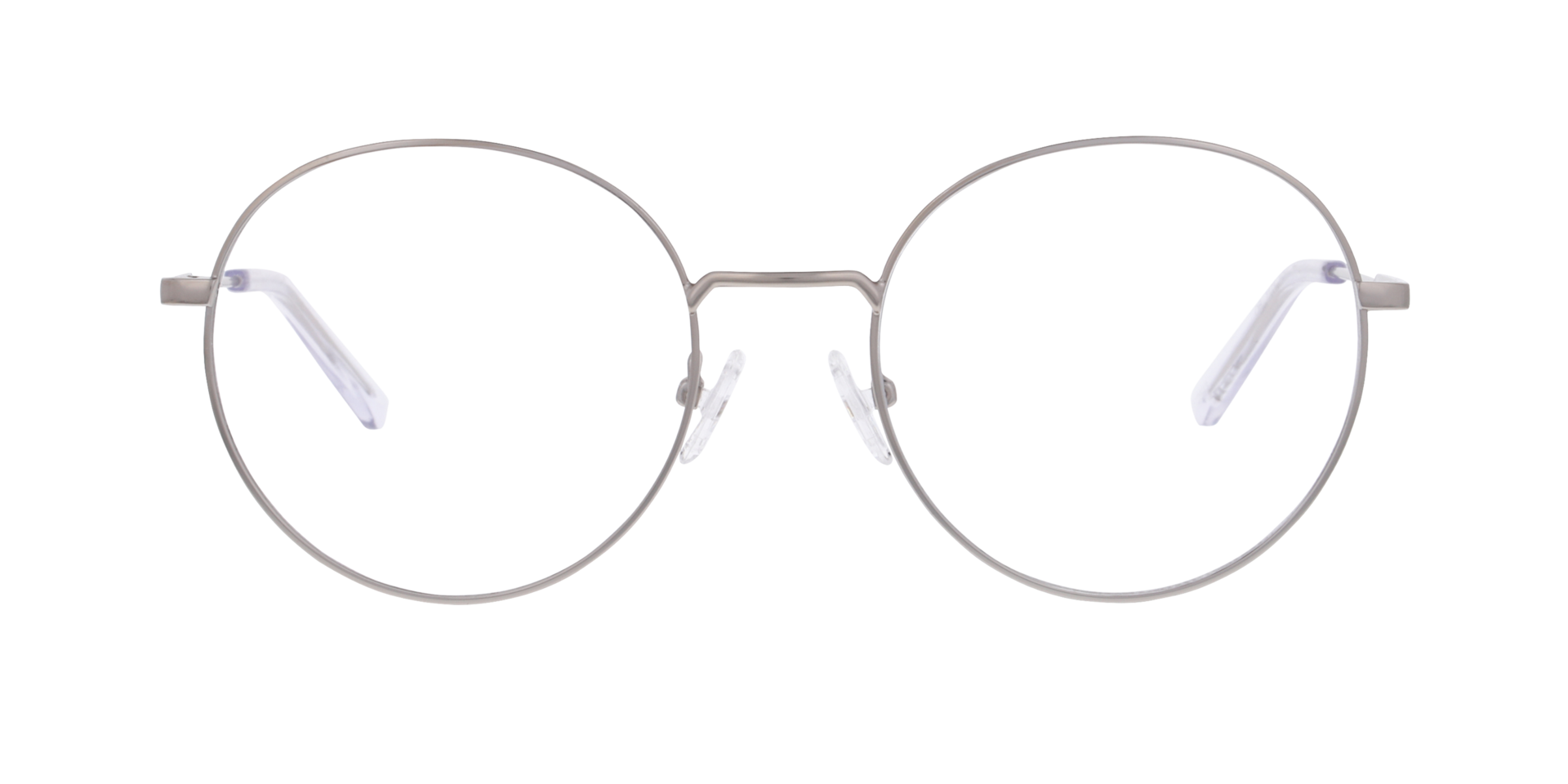Nomi Matte Silver MetallEyeglass Frames von B24, Vorderansicht