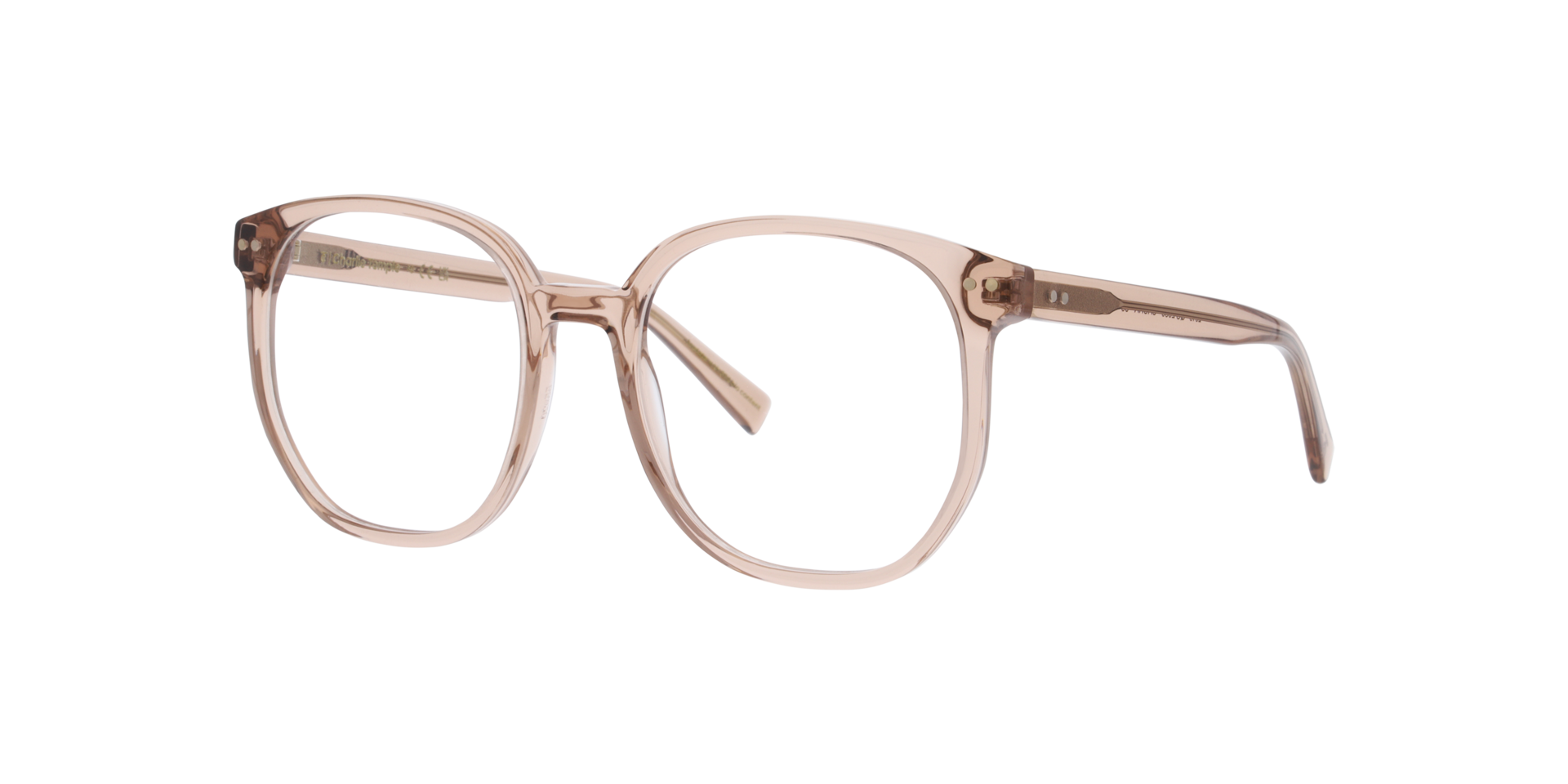Sacha Crystal Light Beige AcetaatEyeglass Frames van B24, Hoekweergave