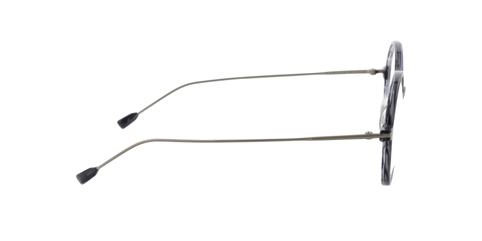Edison Grijs hoorn  &  matzilver AcetaatEyeglass Frames van B24, Zijaanzicht