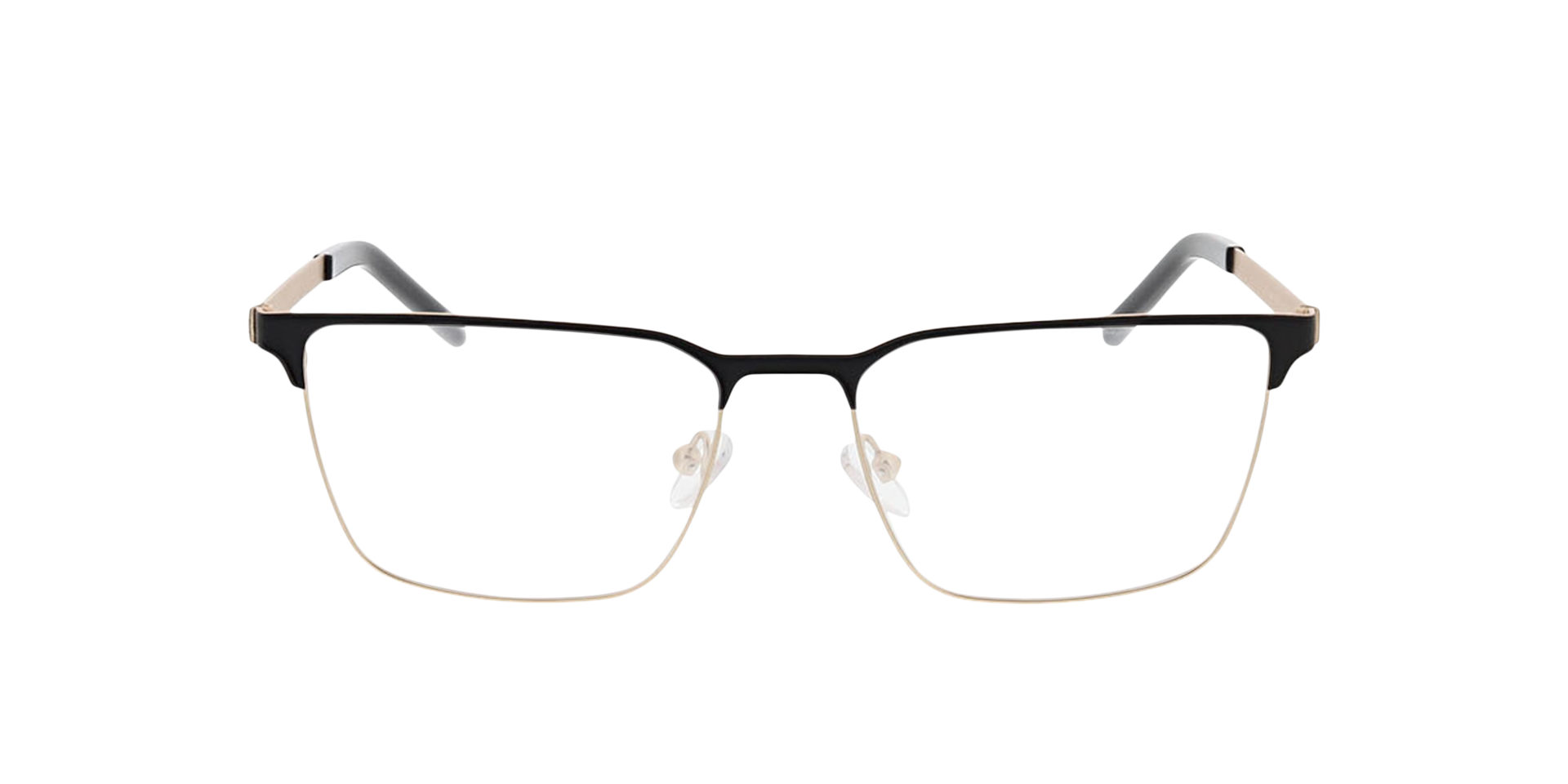 James Matt Black  &  Matt Gold  &  Black MetallEyeglass Frames von B24, Vorderansicht