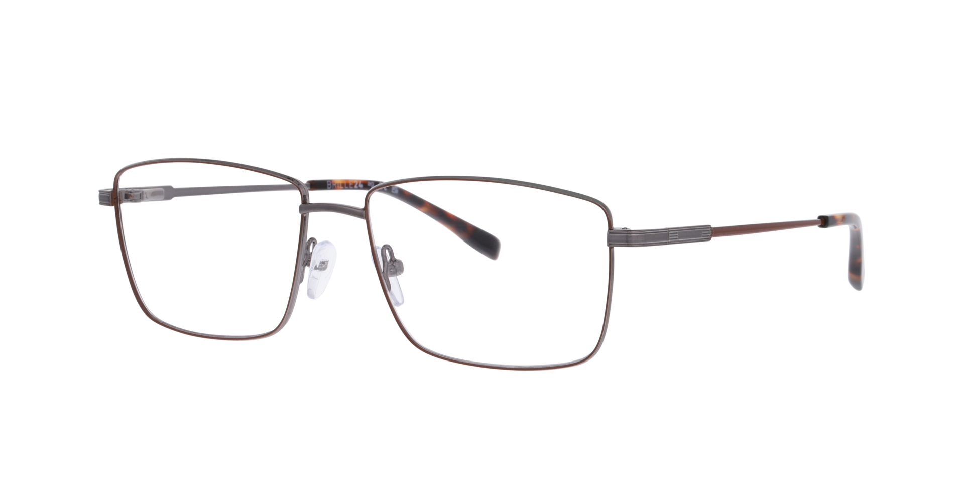 Otis Brown On Gunmetal MetallEyeglass Frames von B24, Dreiviertelansicht