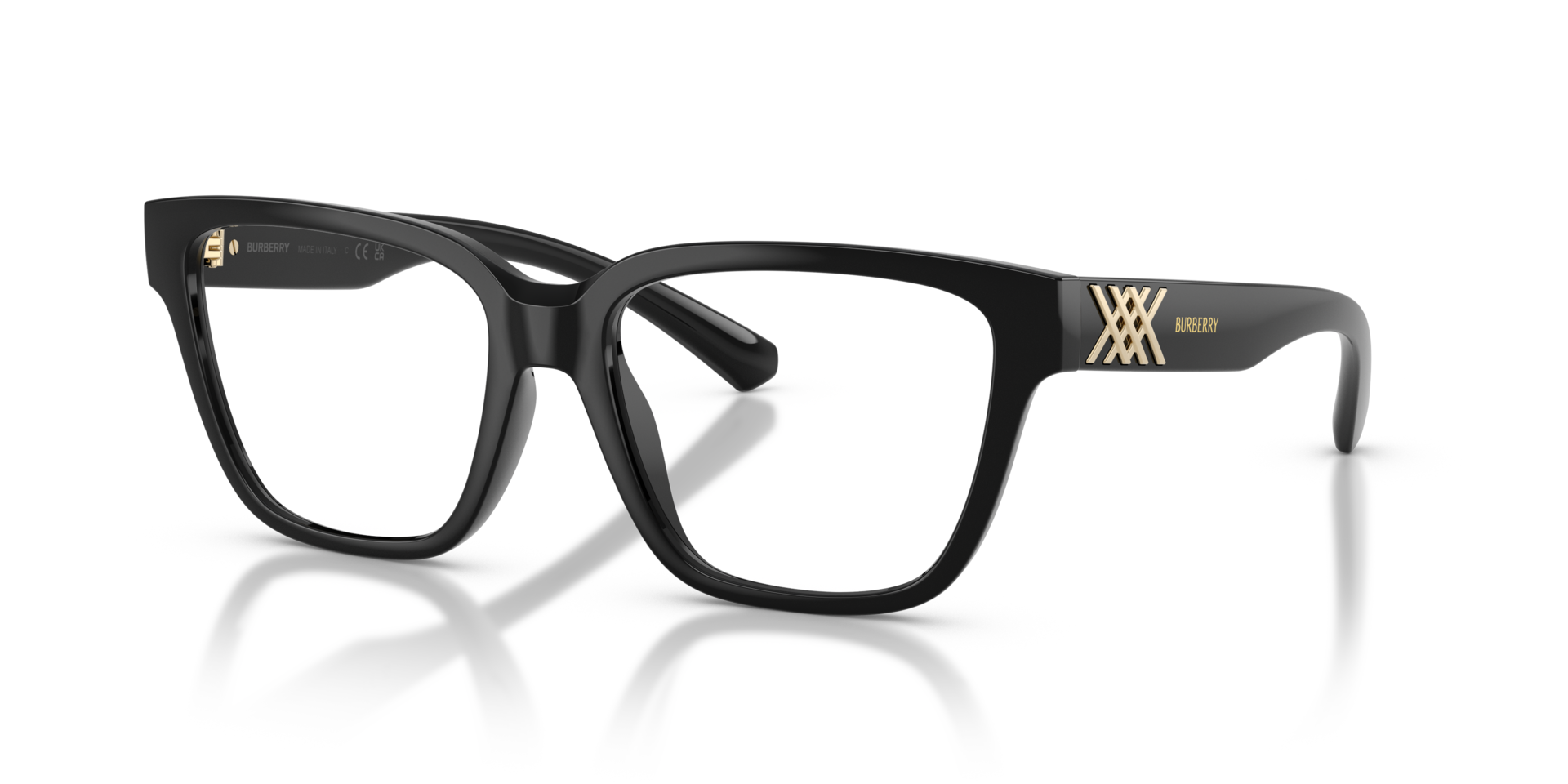 BE2457U Schwarz KunststoffEyeglass Frames von B24, Dreiviertelansicht