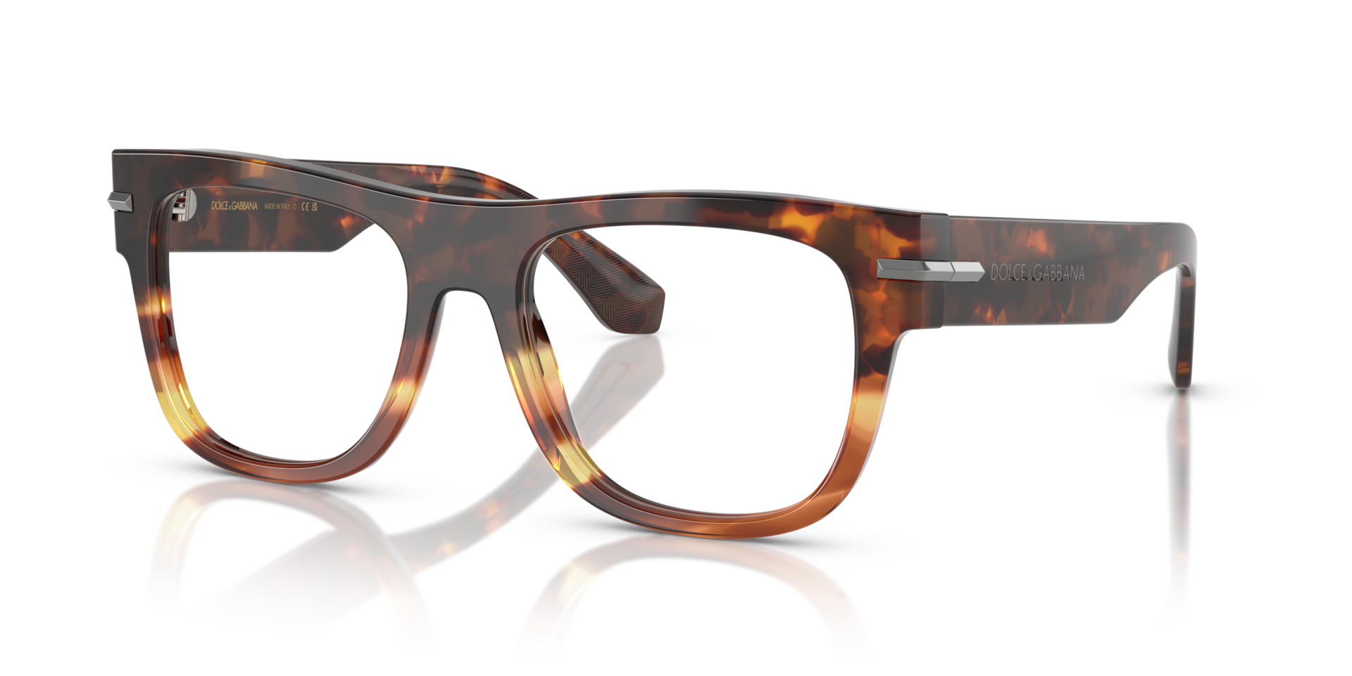 DG3407 Havana Warm Brown AcetaatEyeglass Frames van B24, Hoekweergave