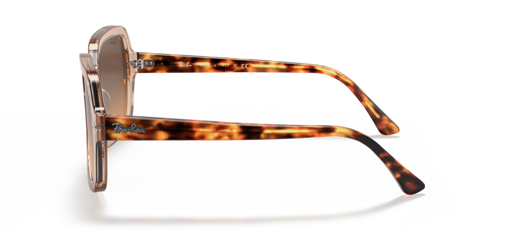 RB2188 Braun transparent AcetatSunglass Frames von B24, Seitenansicht