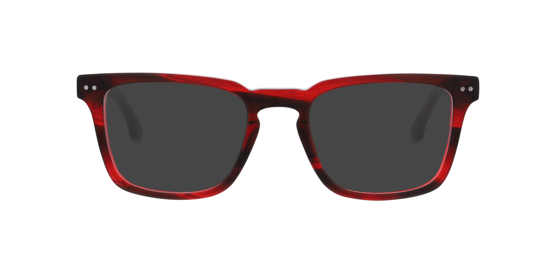 Inu Crystal Horn Burgundy AcetaatEyeglass Frames van B24, met getinte lenzen