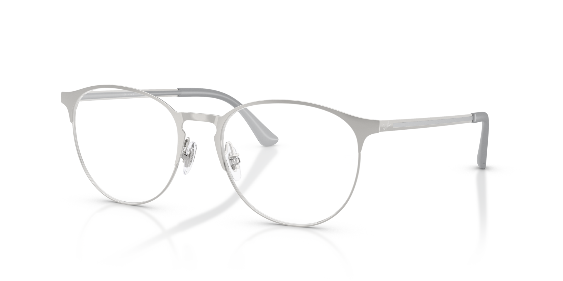 RB6375 Silver On Silver MetaalEyeglass Frames van B24, Hoekweergave