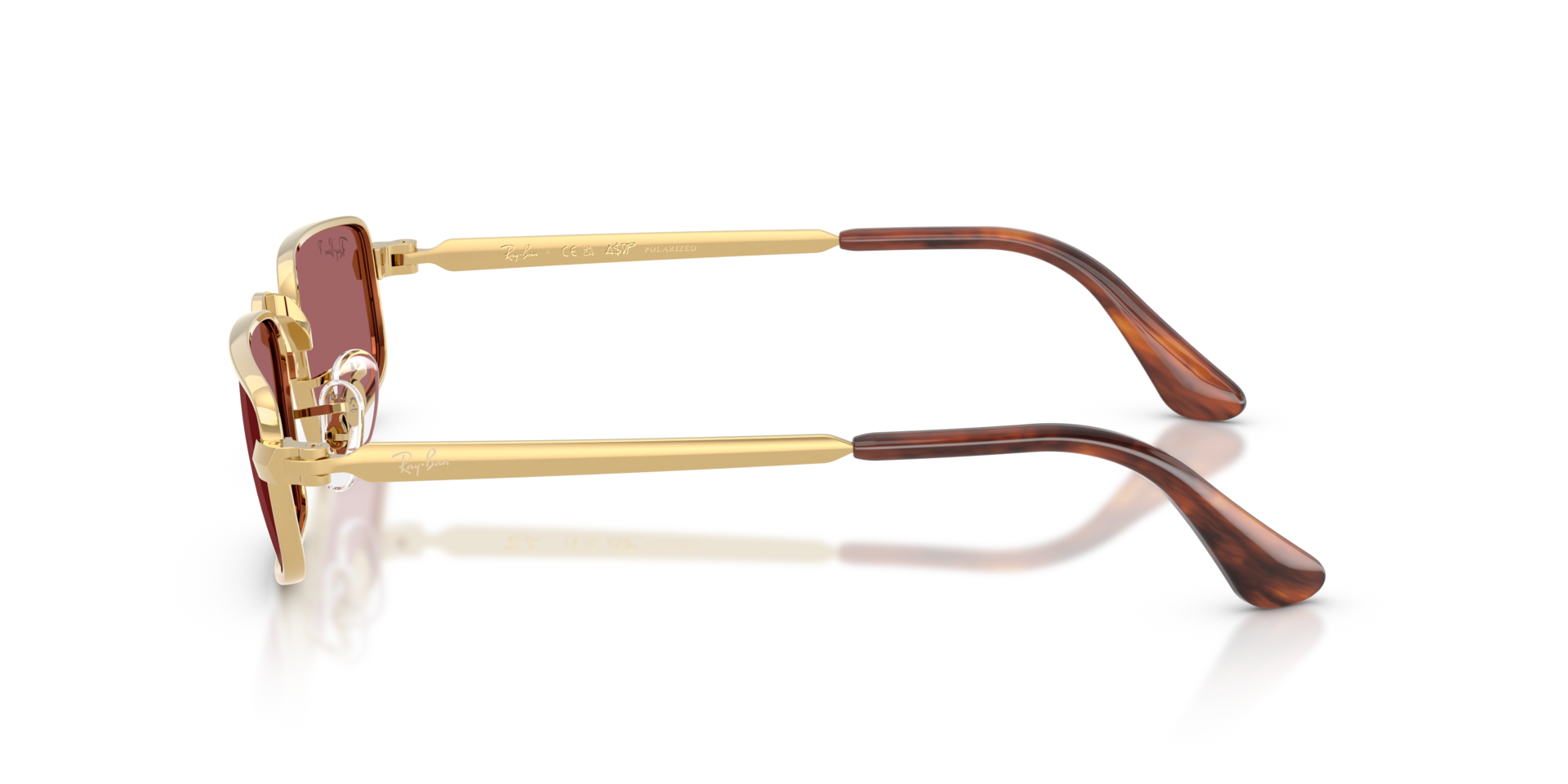 RB3927 Arista goud MetaalSunglass Frames van B24, Zijaanzicht