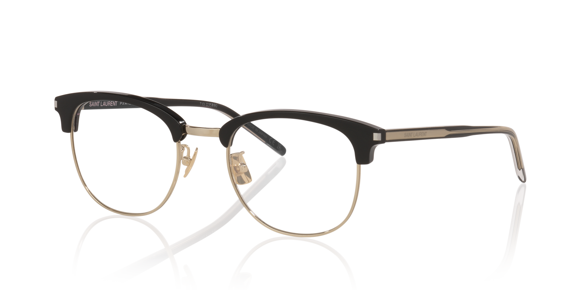 SL 779 Zwart AcetaatEyeglass Frames van B24, Hoekweergave