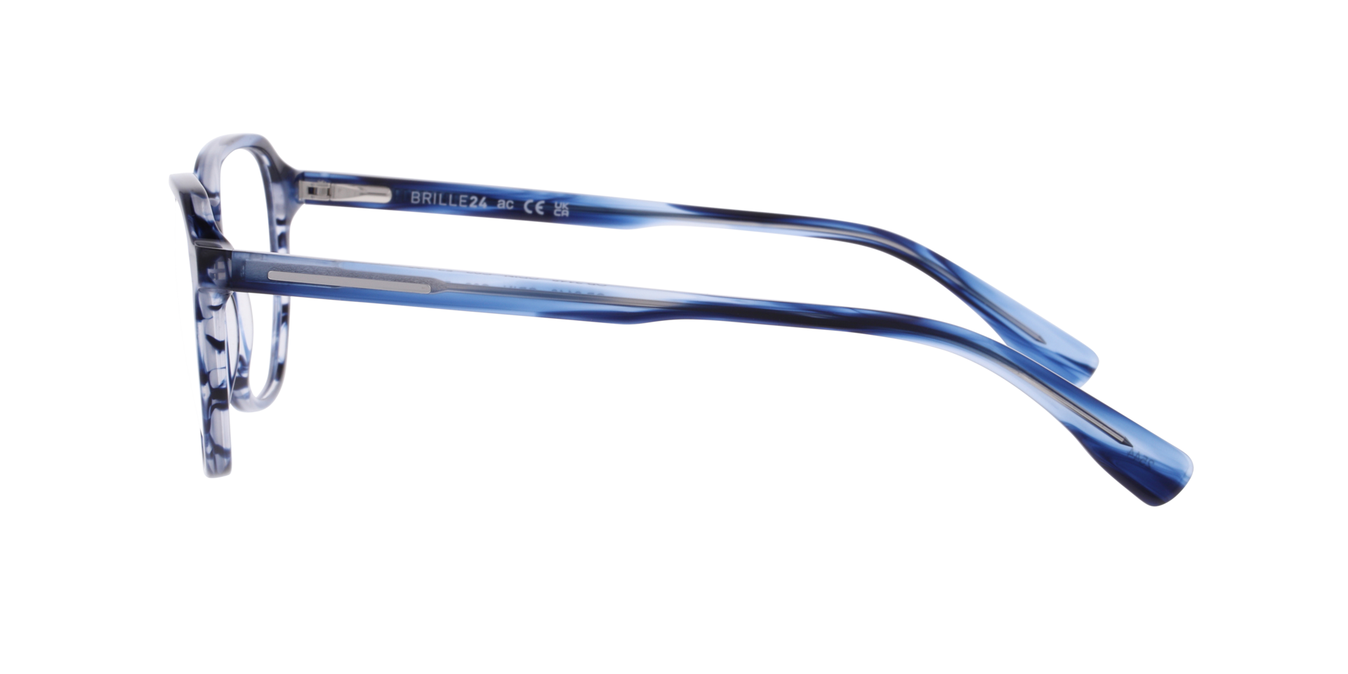 Odin Kristall Blau Horn AcetatEyeglass Frames von B24, Seitenansicht