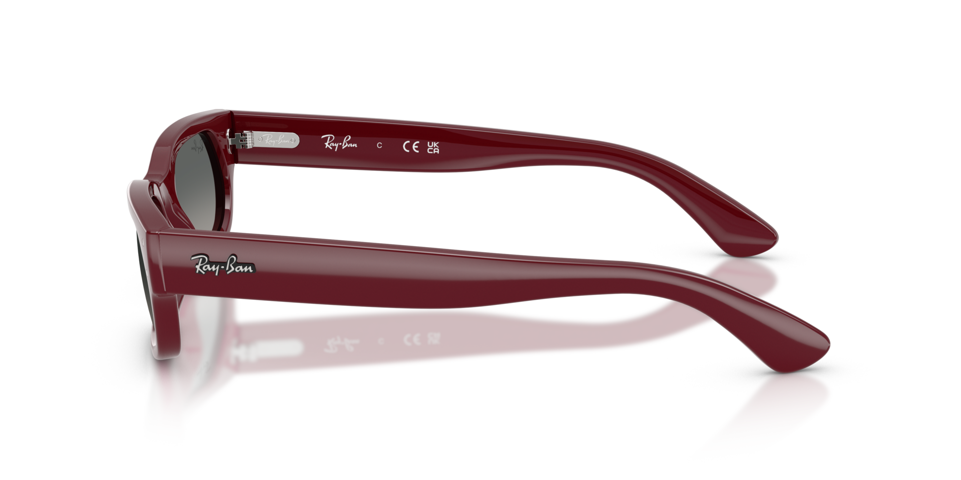 RB2236 Bordeaux KunststofSunglass Frames van B24, Zijaanzicht