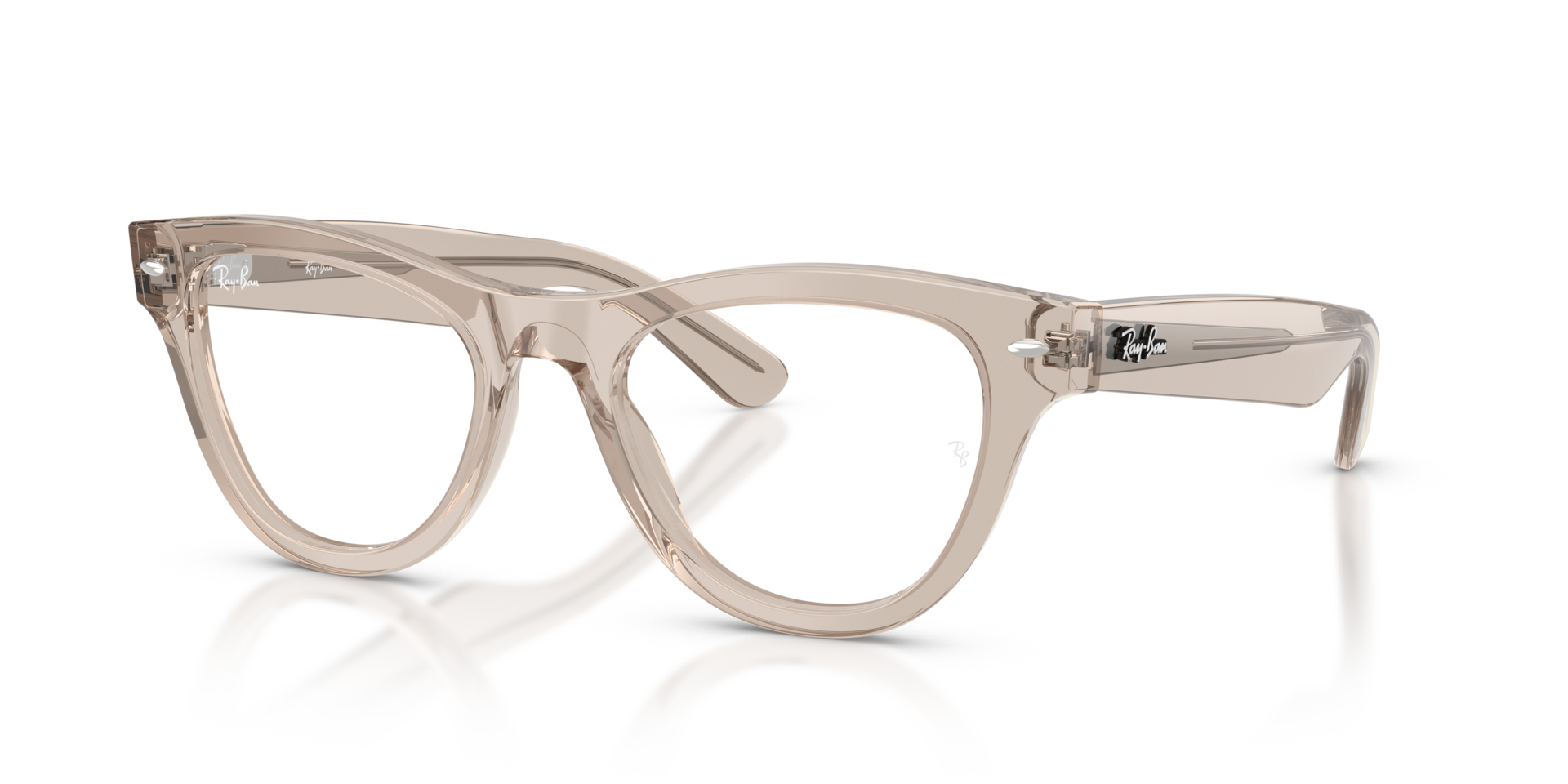 RB5510 Hellbraun transparent AcetatEyeglass Frames von B24, Dreiviertelansicht