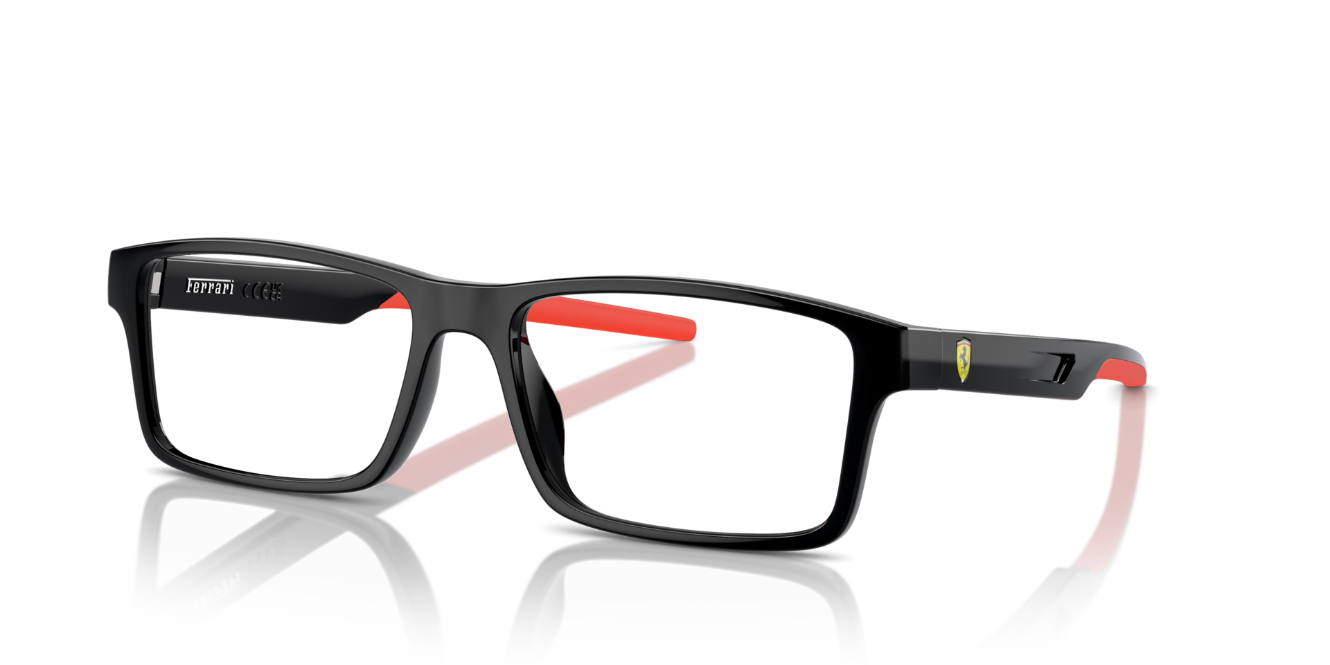 FZ8004U Schwarz KunststoffEyeglass Frames von B24, Dreiviertelansicht