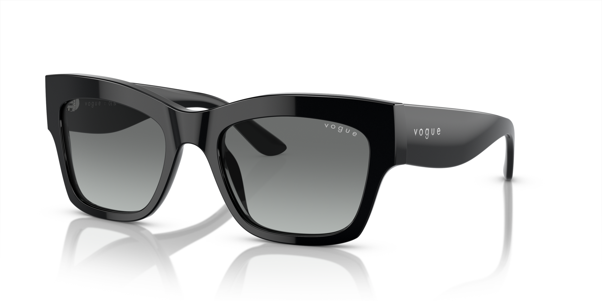 VO5524S Schwarz AcetatSunglass Frames von B24, Dreiviertelansicht