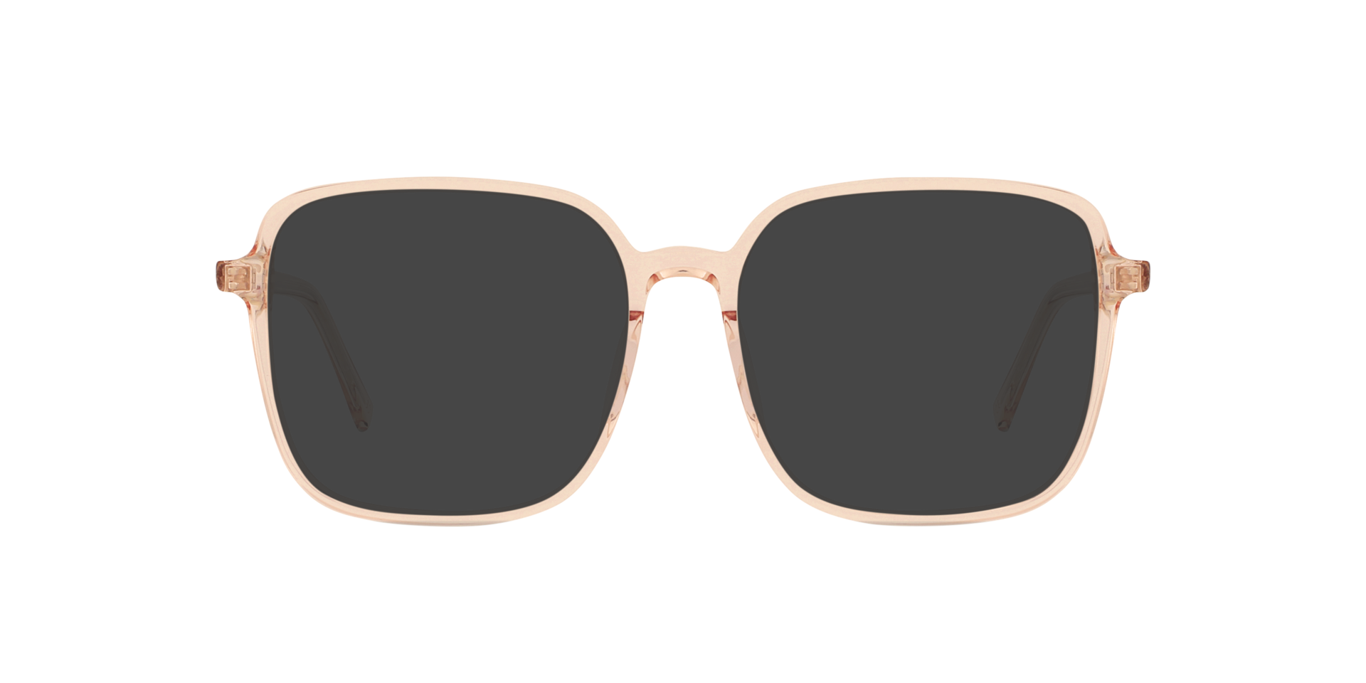 Elan Crystal Peach AcetaatEyeglass Frames van B24, met getinte lenzen
