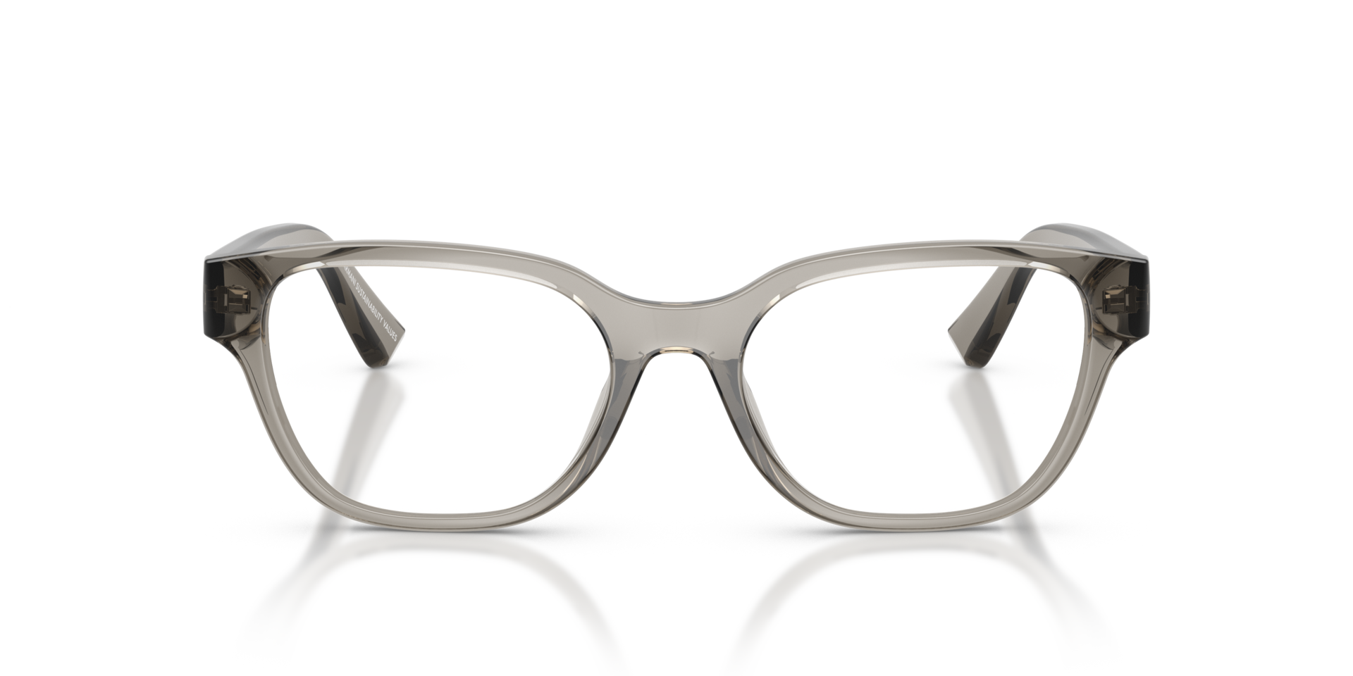 AX3134U Glänzendes transparentes Grau KunststoffEyeglass Frames von B24, Vorderansicht
