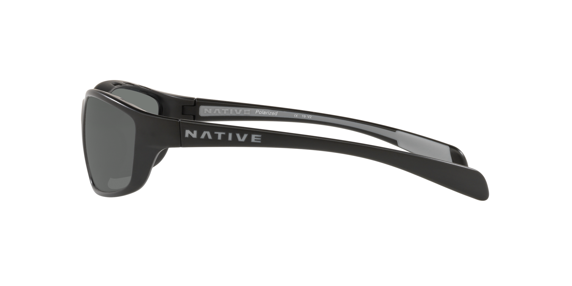 XD9016 Matt Schwarz KunststoffSunglass Frames von B24, Seitenansicht