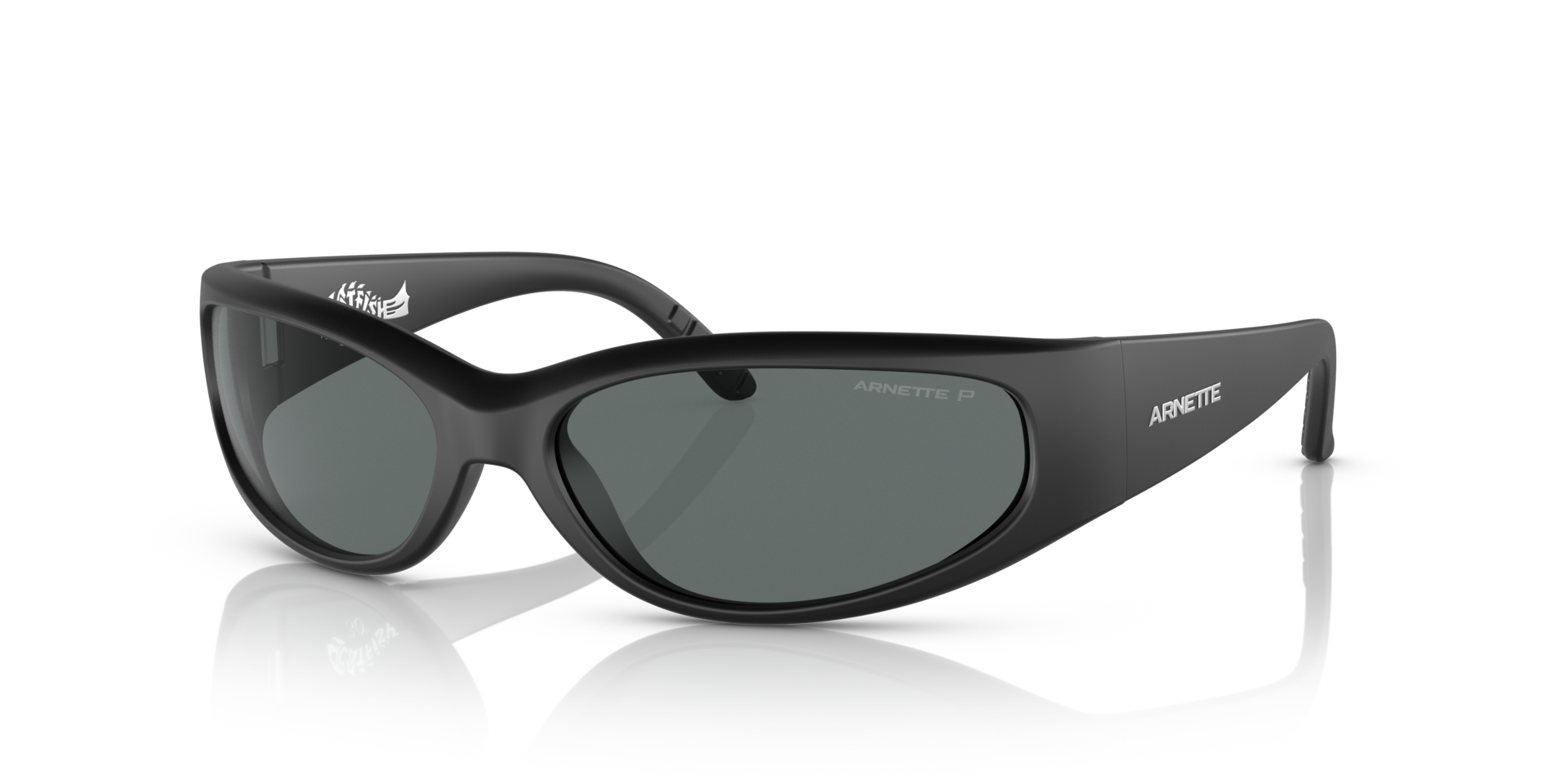 AN4302 Matt Schwarz KunststoffSunglass Frames von B24, Dreiviertelansicht