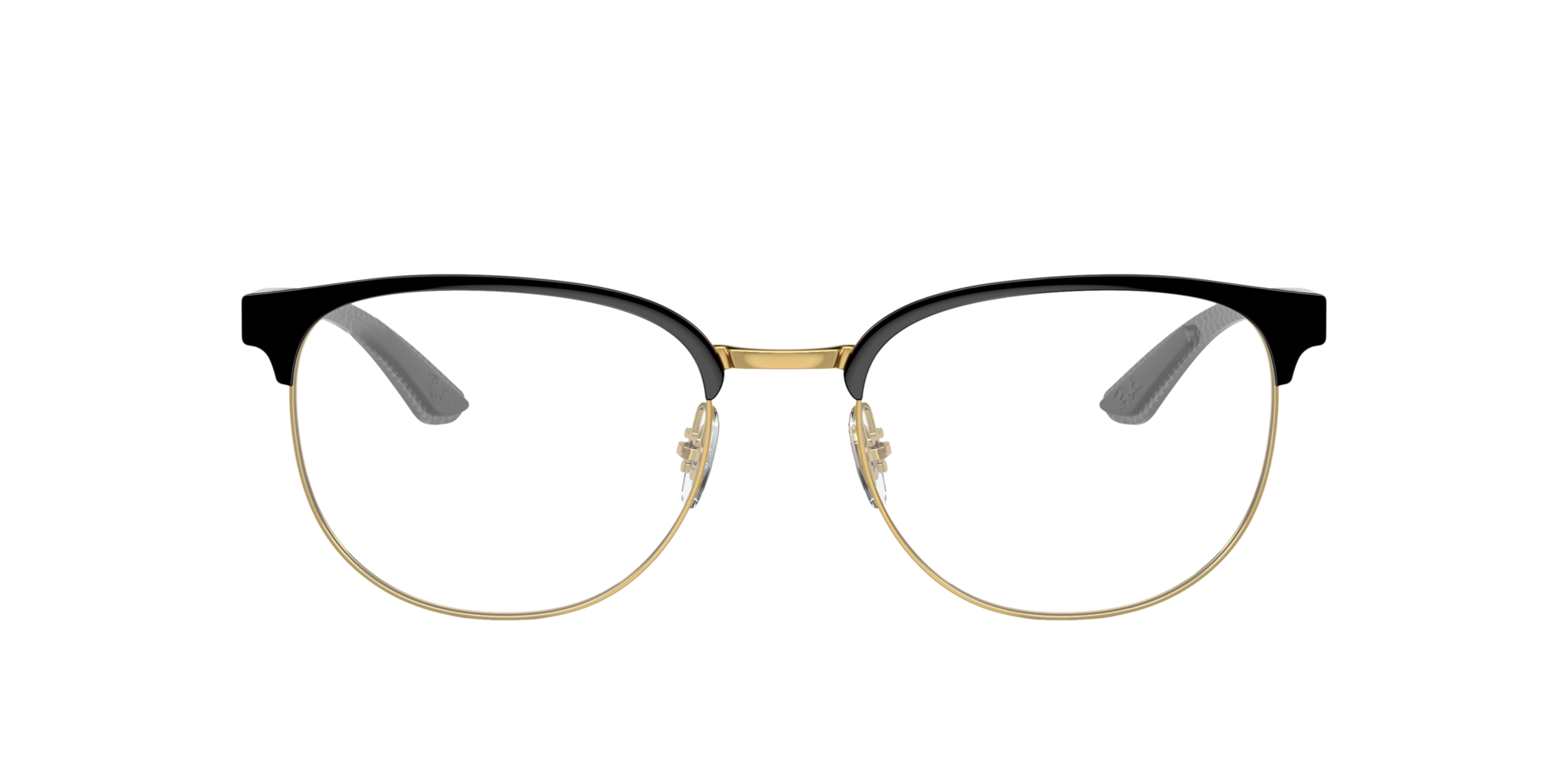 RB8422 Schwarz auf Gold MetallEyeglass Frames von B24, Vorderansicht