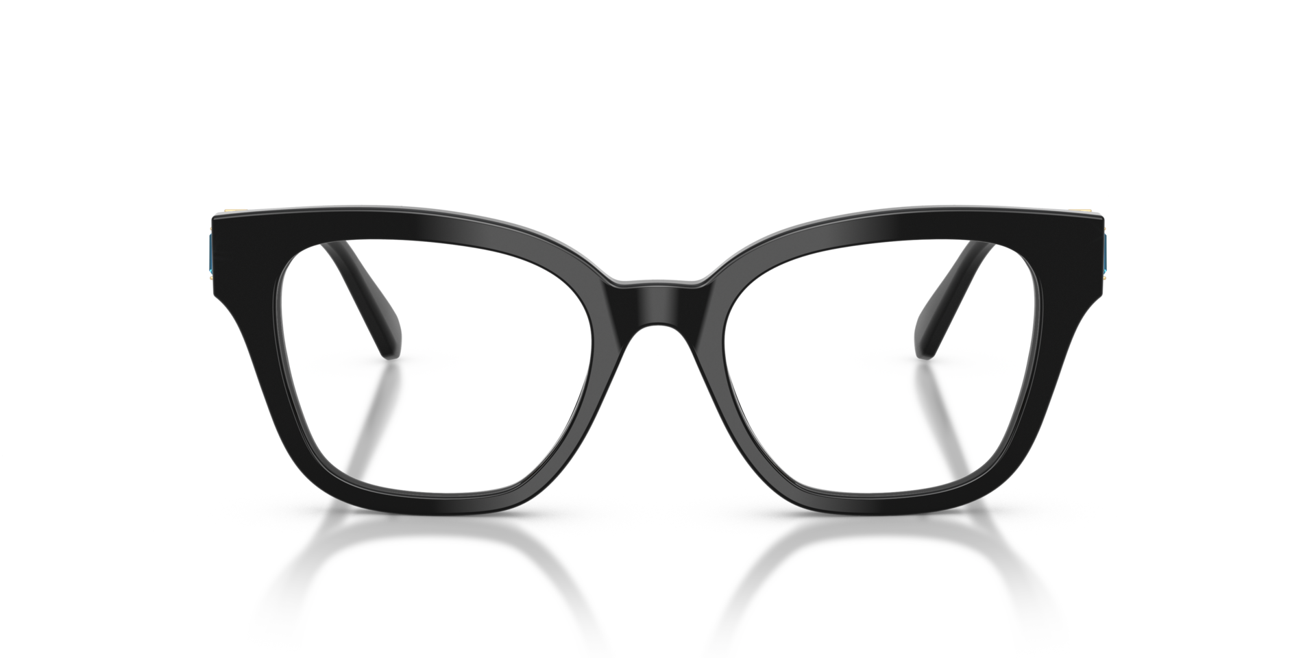 SK2048 Schwarz AcetatEyeglass Frames von B24, Vorderansicht