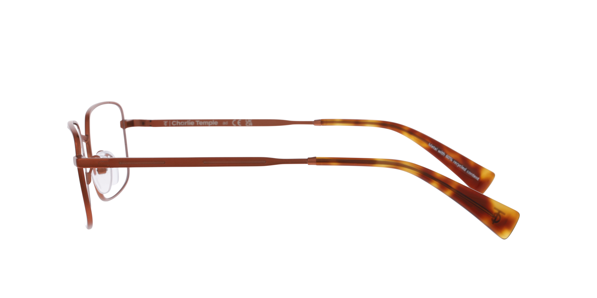 Silva Bronze MetallEyeglass Frames von B24, Seitenansicht