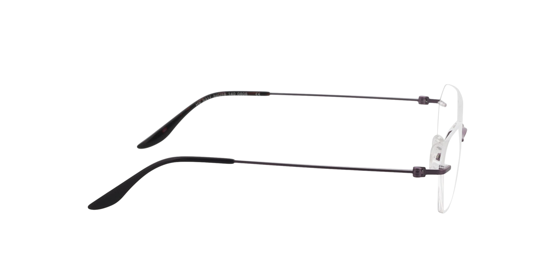 Westwood Matpaars MetaalEyeglass Frames van B24, Zijaanzicht