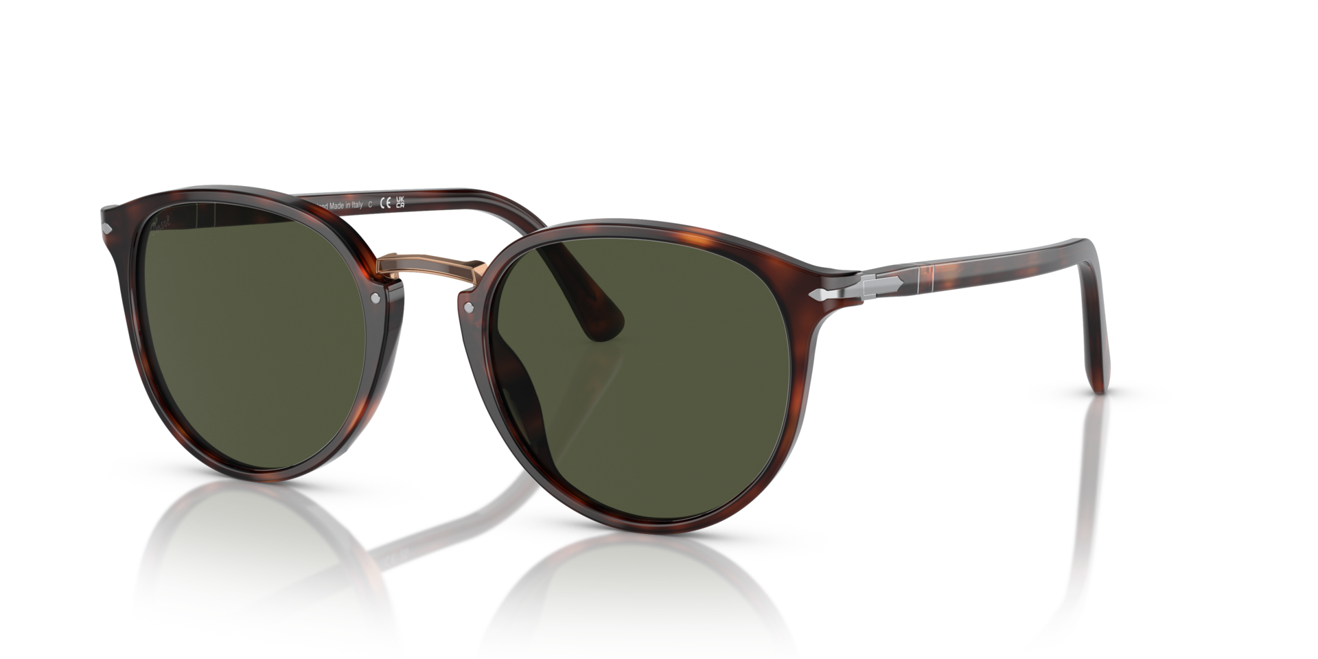 PO3210S Havana AcetaatSunglass Frames van B24, Hoekweergave