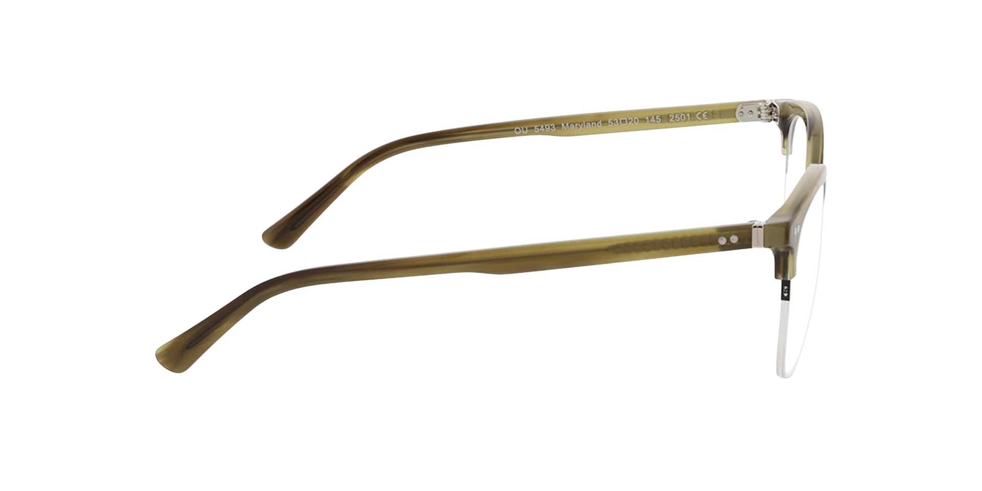 Maryland Green Horn  &  Black MetallEyeglass Frames von B24, Seitenansicht