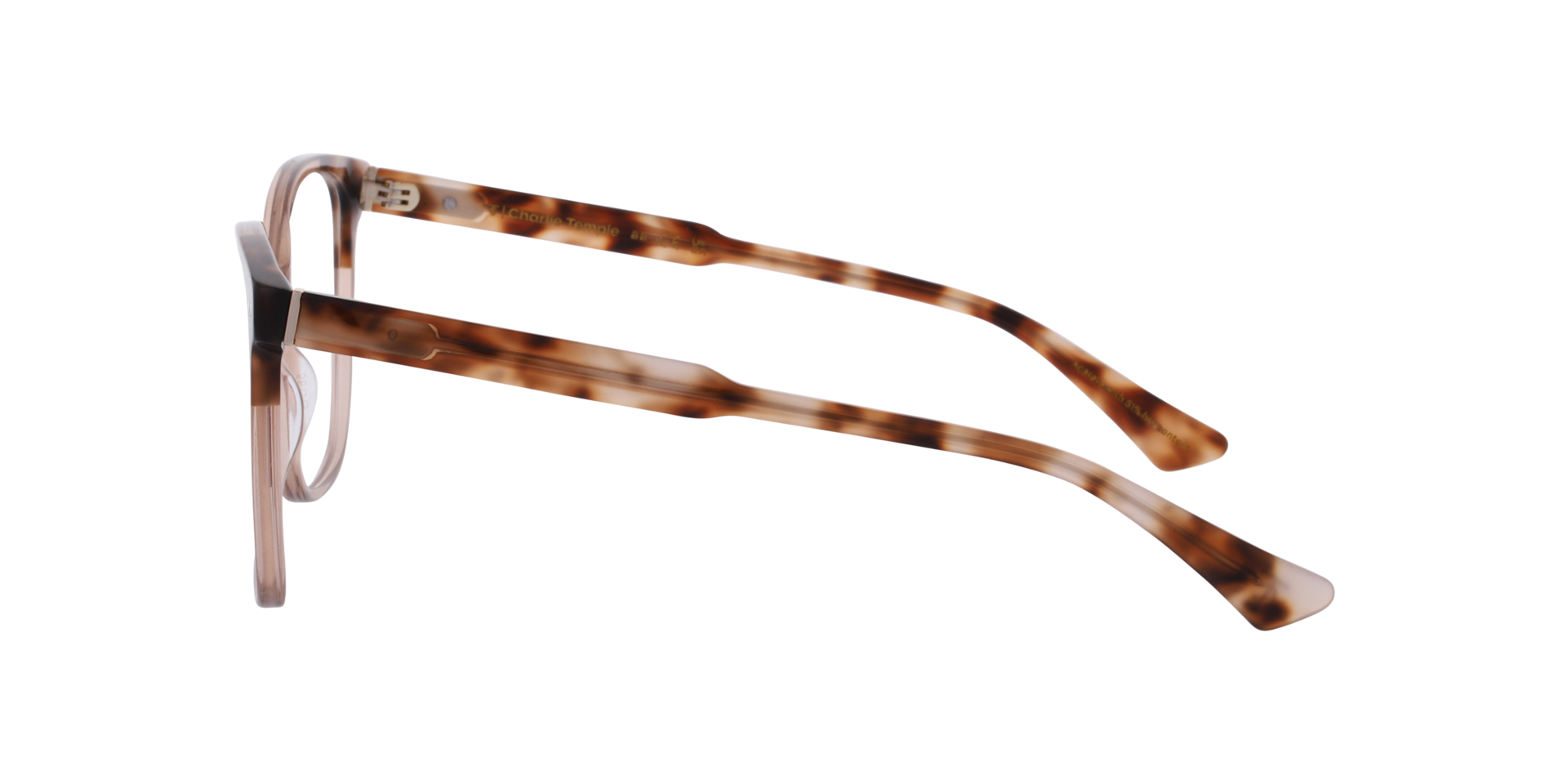 Olne Havana On Crystal Light Brown AcetatEyeglass Frames von B24, Seitenansicht
