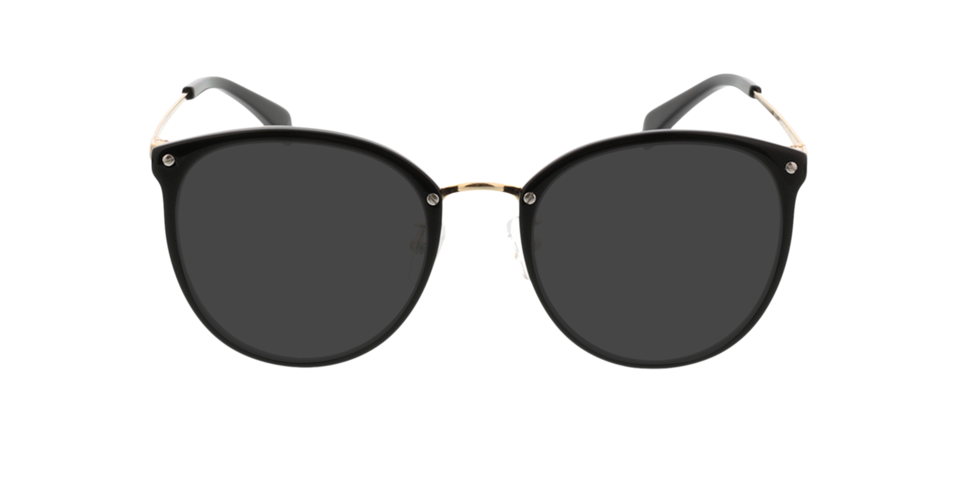 Charlotte Zwart & goud AcetaatEyeglass Frames van B24, met getinte lenzen