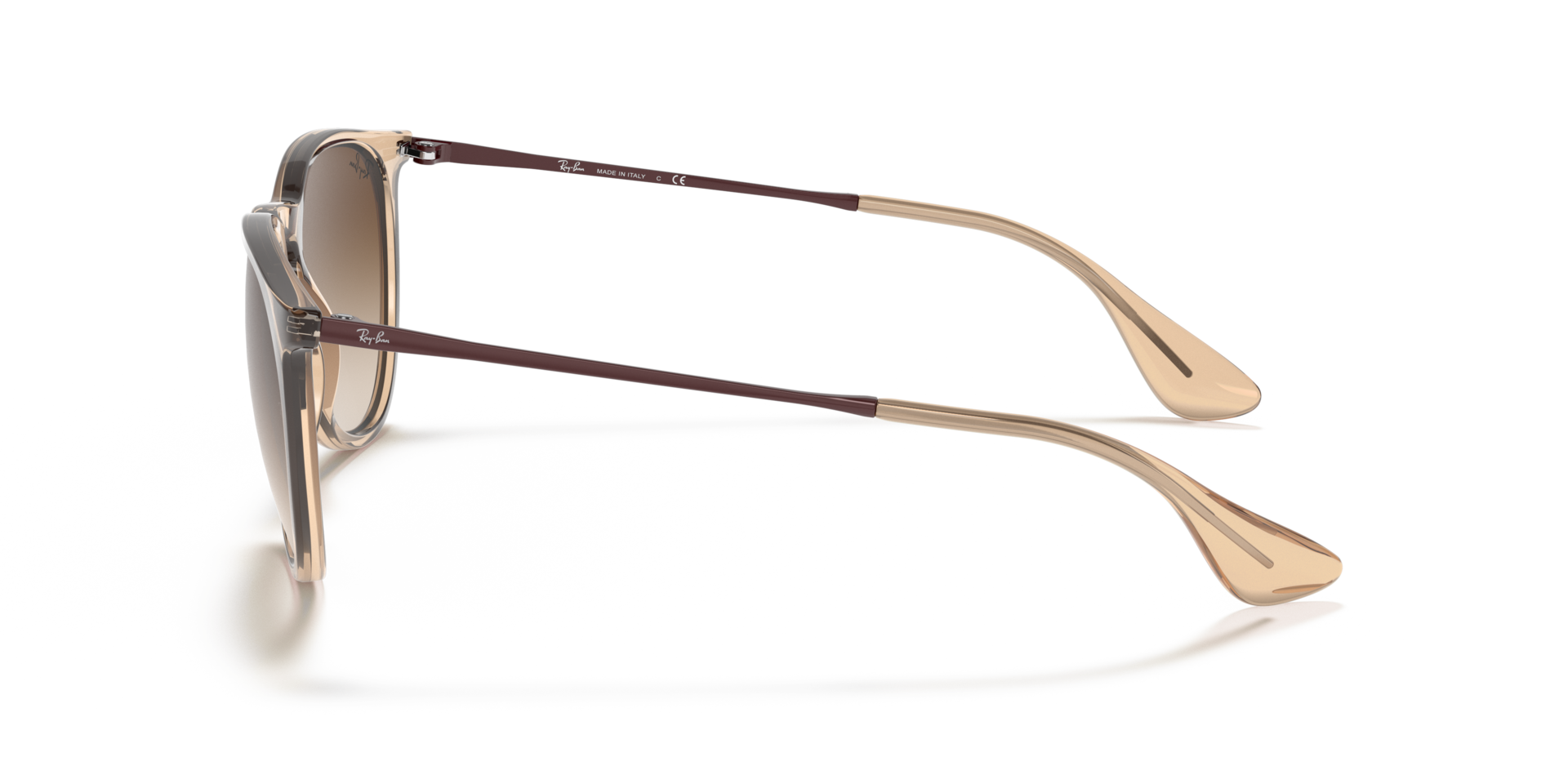 RB4171 Transparant bruin KunststofSunglass Frames van B24, Zijaanzicht