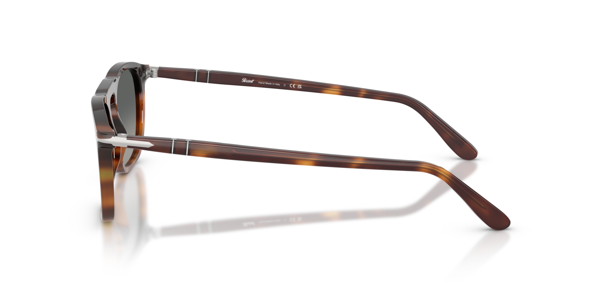 PO3391S Gradient Havana AcetaatSunglass Frames van B24, Zijaanzicht