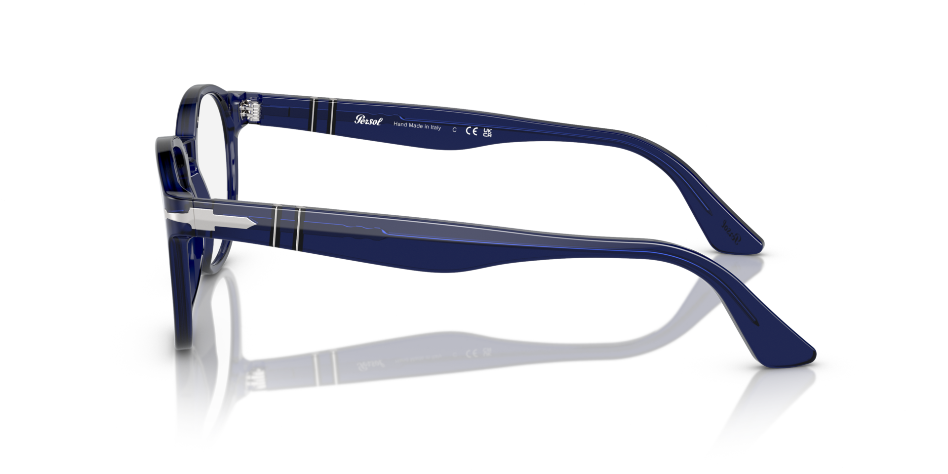 PO3284V Blau AcetatEyeglass Frames von B24, Seitenansicht