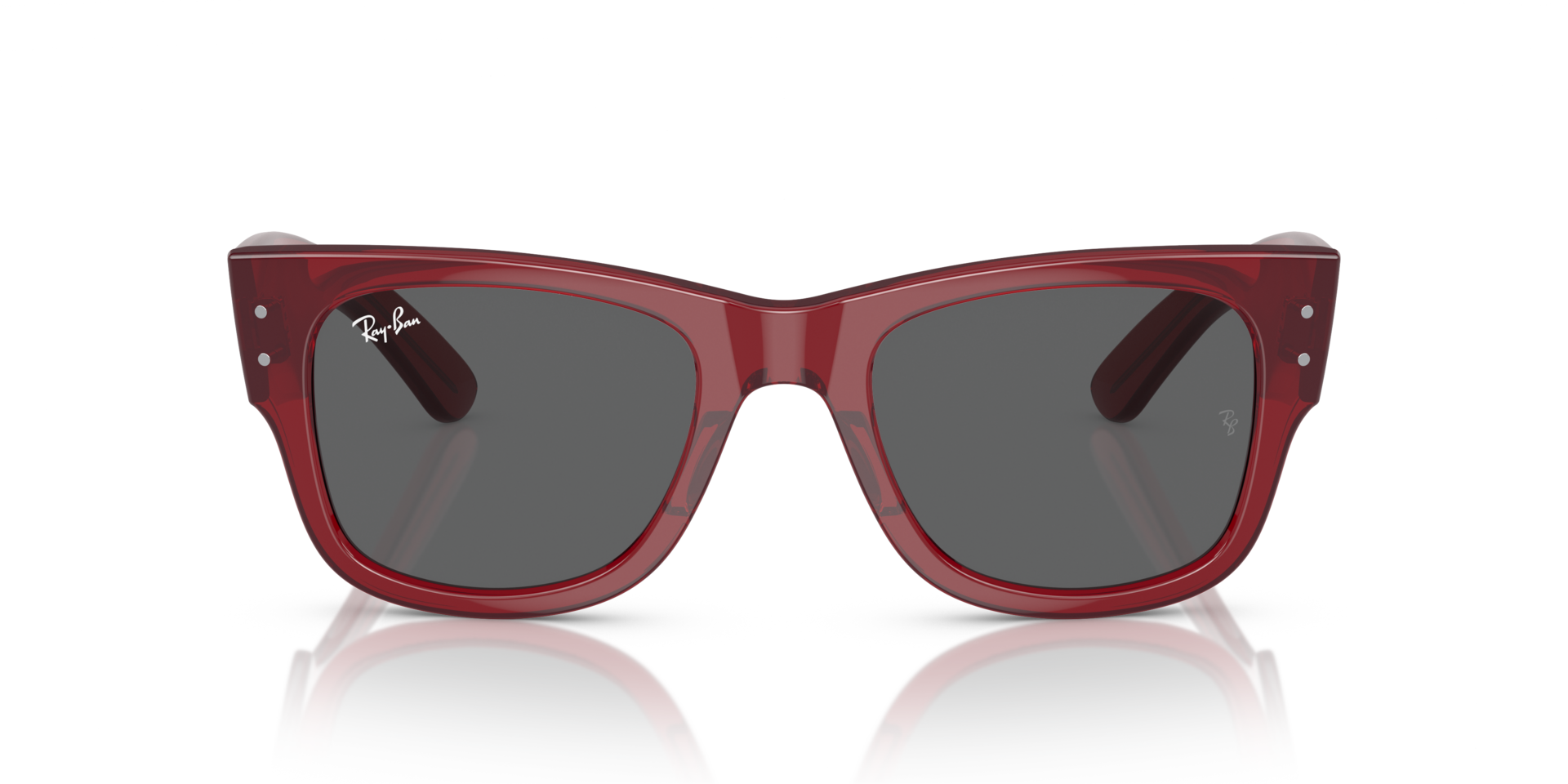 RB0840S Rot transparent KunststoffSunglass Frames von B24, Vorderansicht