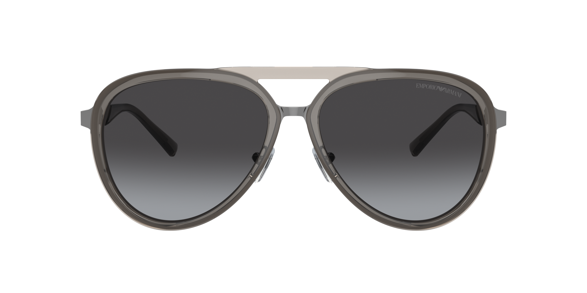 EA2145 Glanzend transparant smoke MetaalSunglass Frames van B24, met getinte lenzen