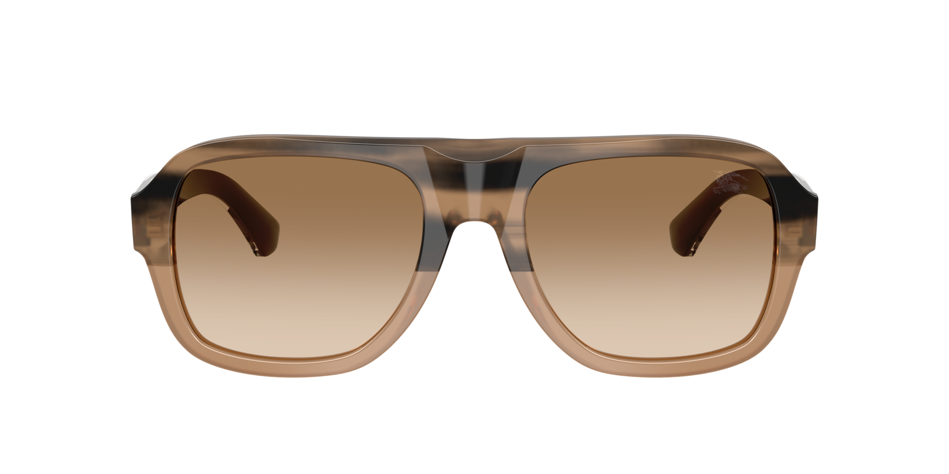 BE4478 Striped Beige AcetaatSunglass Frames van B24, met getinte lenzen