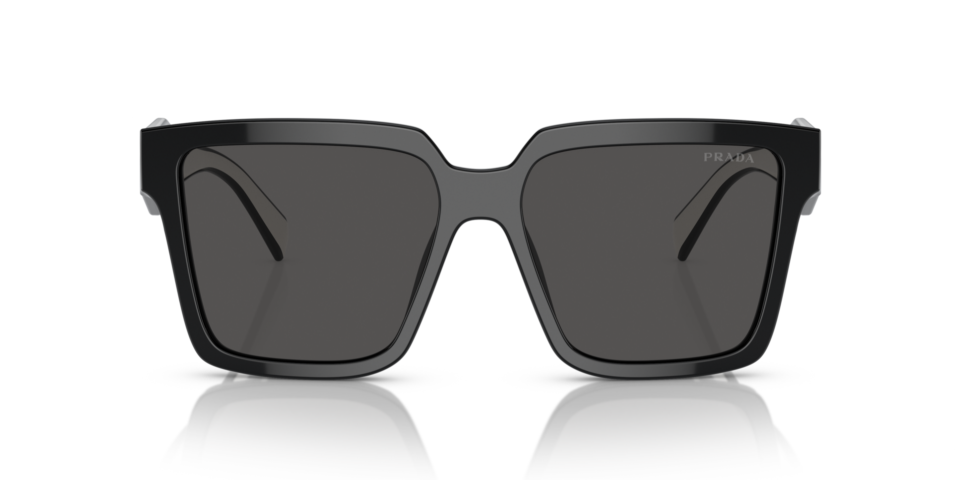 PR 24ZS Zwart AcetaatSunglass Frames van B24, Vooraanzicht